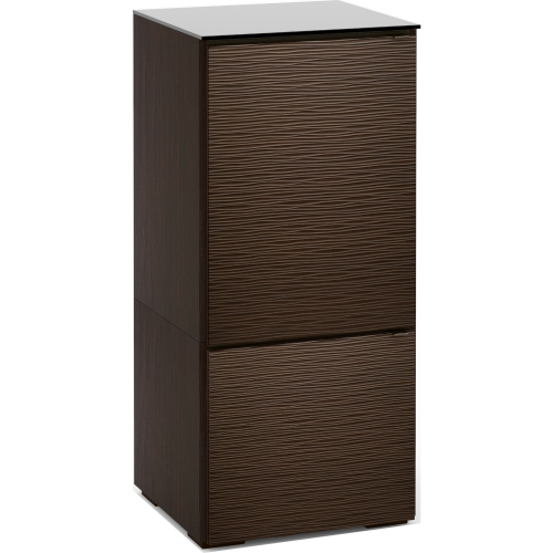 Berlin 517 AV Cabinet in Textured Wenge w/ Black Glass